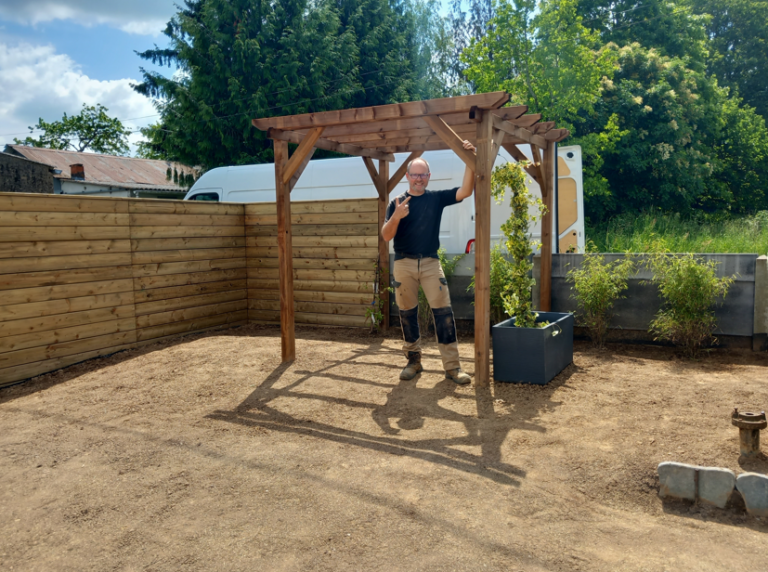 Pose de pergolas, de palissades